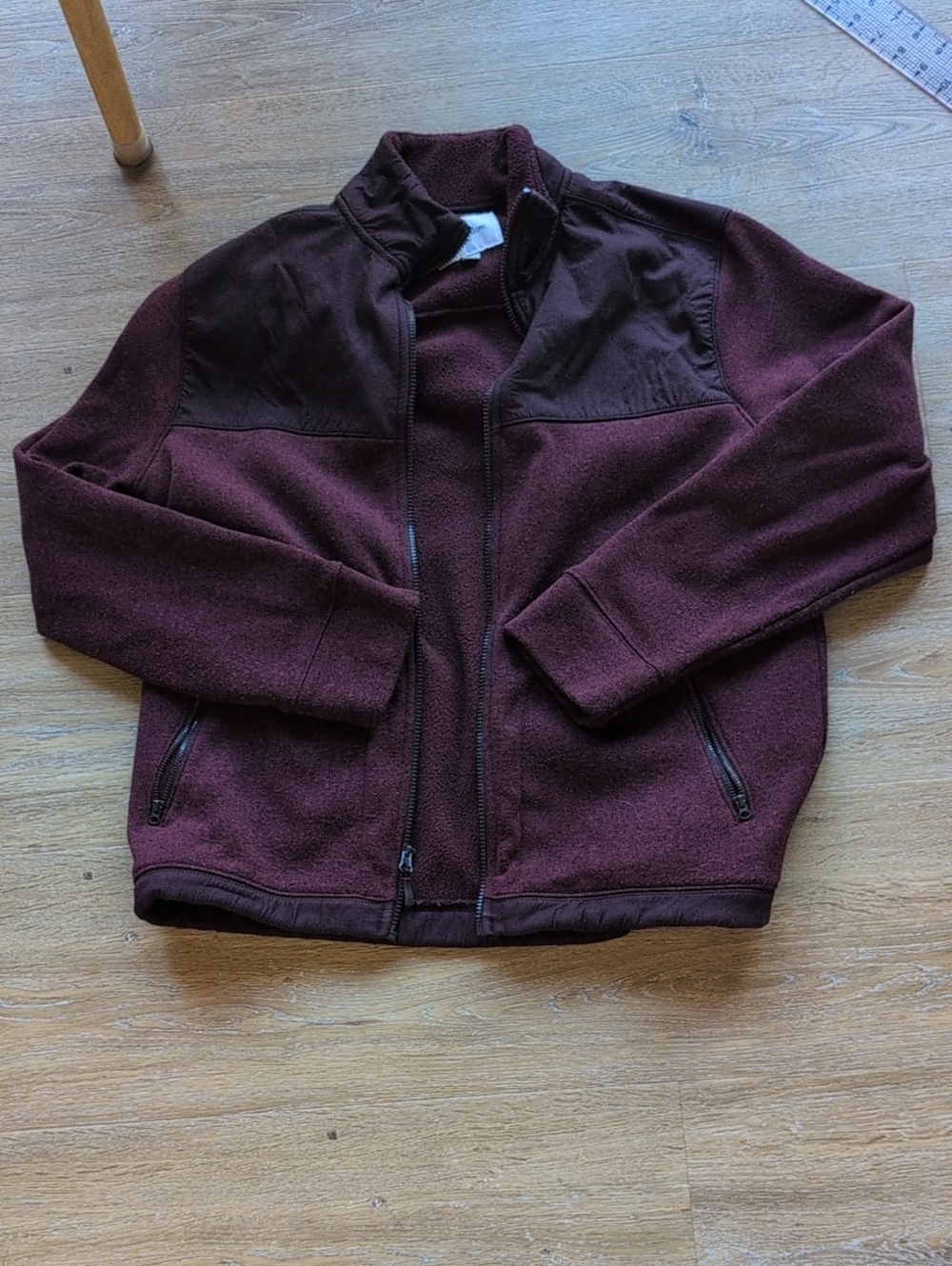 Goodfellow & Co Dark Purple Fleece Zip Up, Large